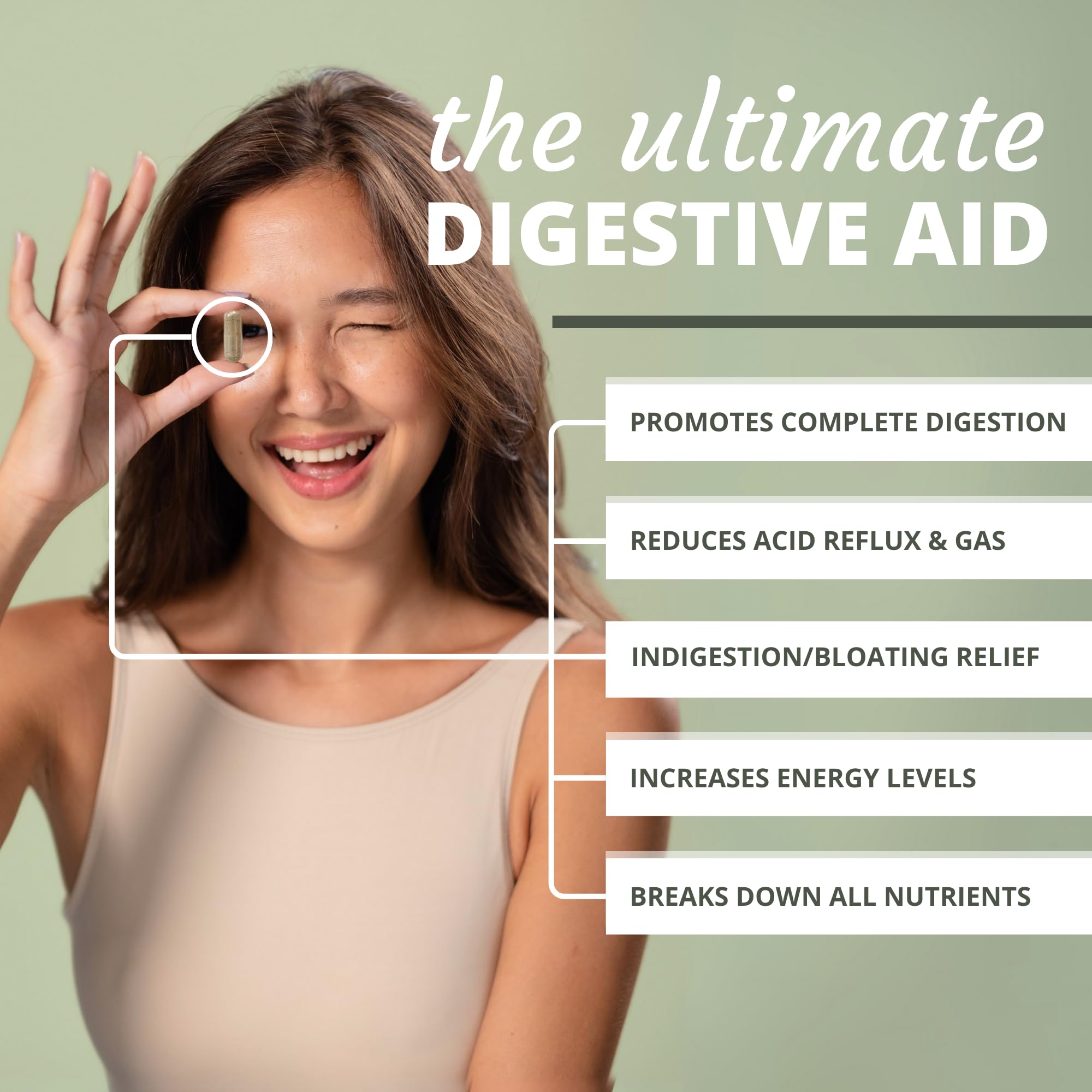 Digest-A-Meal probiotic blend closeup with digestion support.