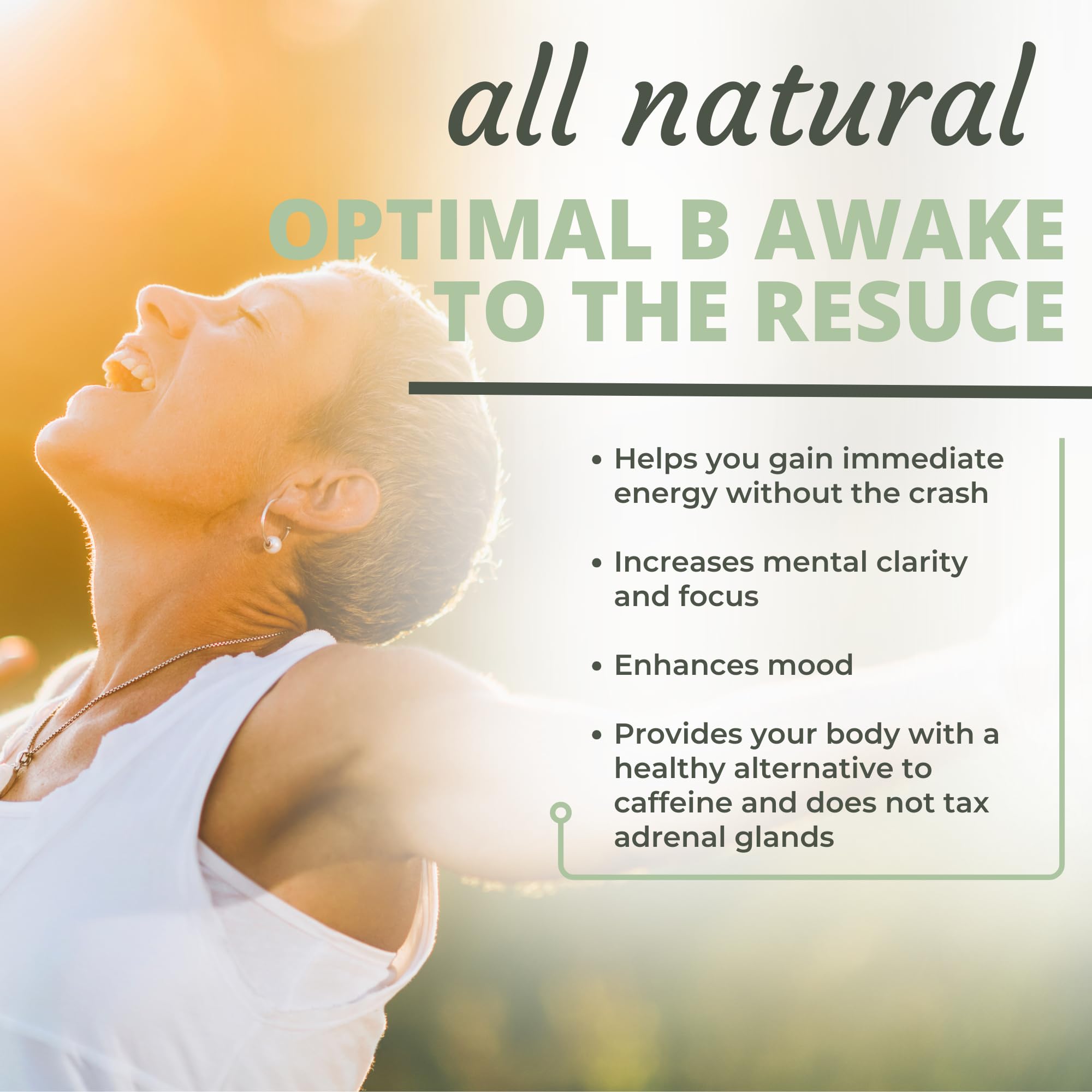 Packaging display of B Awake in store.
