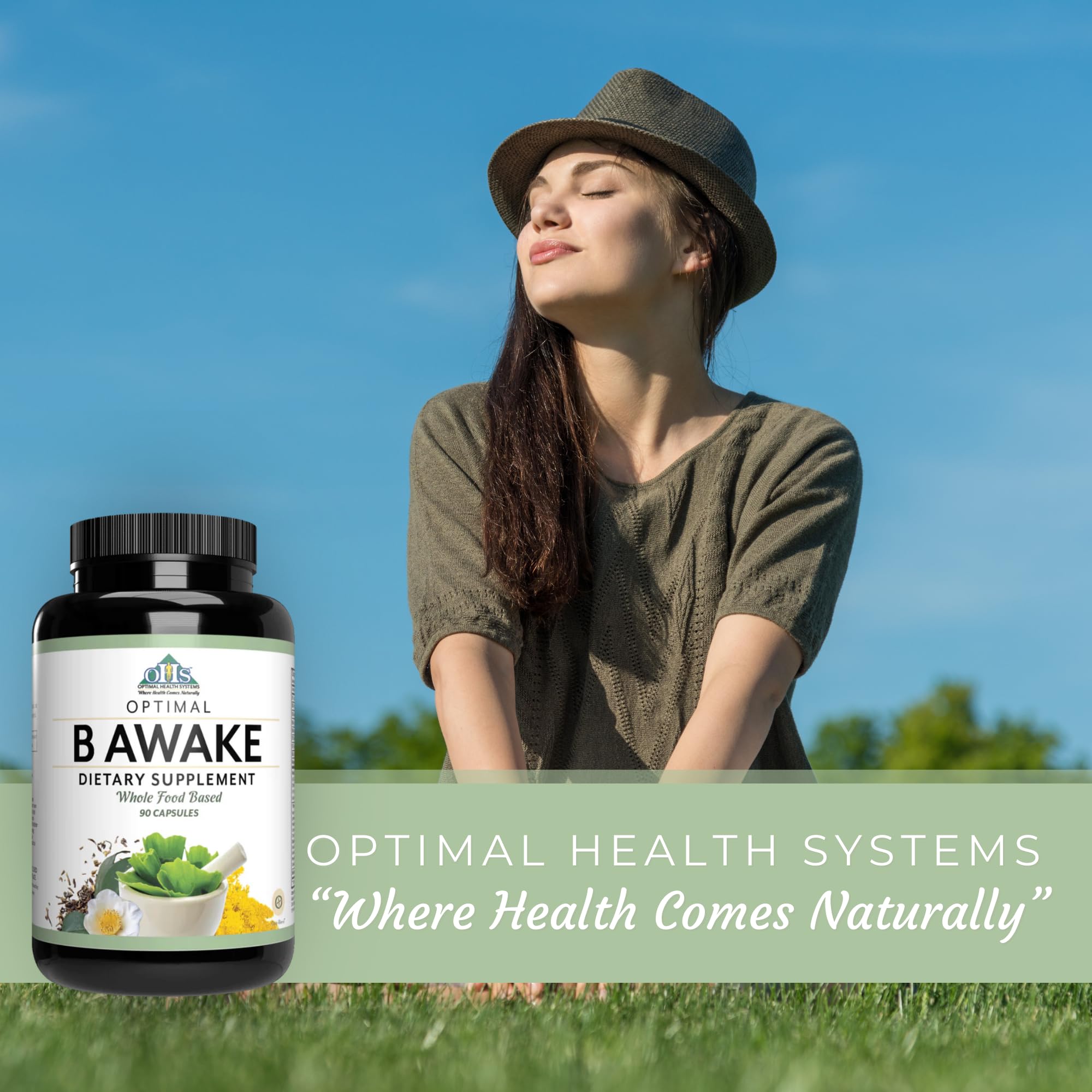 Travel-ready B Awake bottle for on-the-go energy.