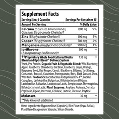 Optimal Health Systems BonePlus calcium label showcases chelated calcium with ipriflavone details.