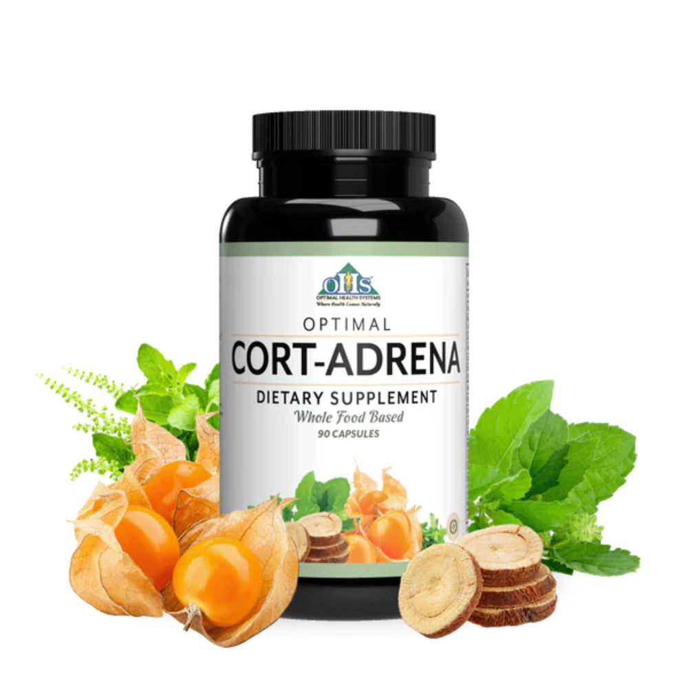 Optimal Cort-Adrena Boost bottle for daily stress support and adrenal wellness