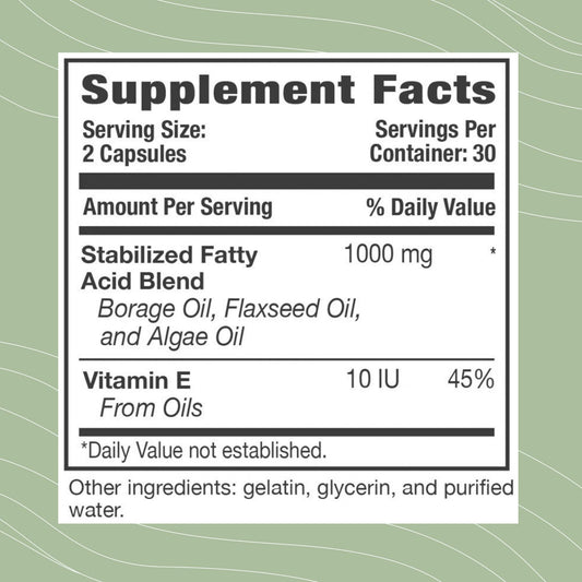 Optimal Health Systems EFA bottle cap showing easy daily dosing