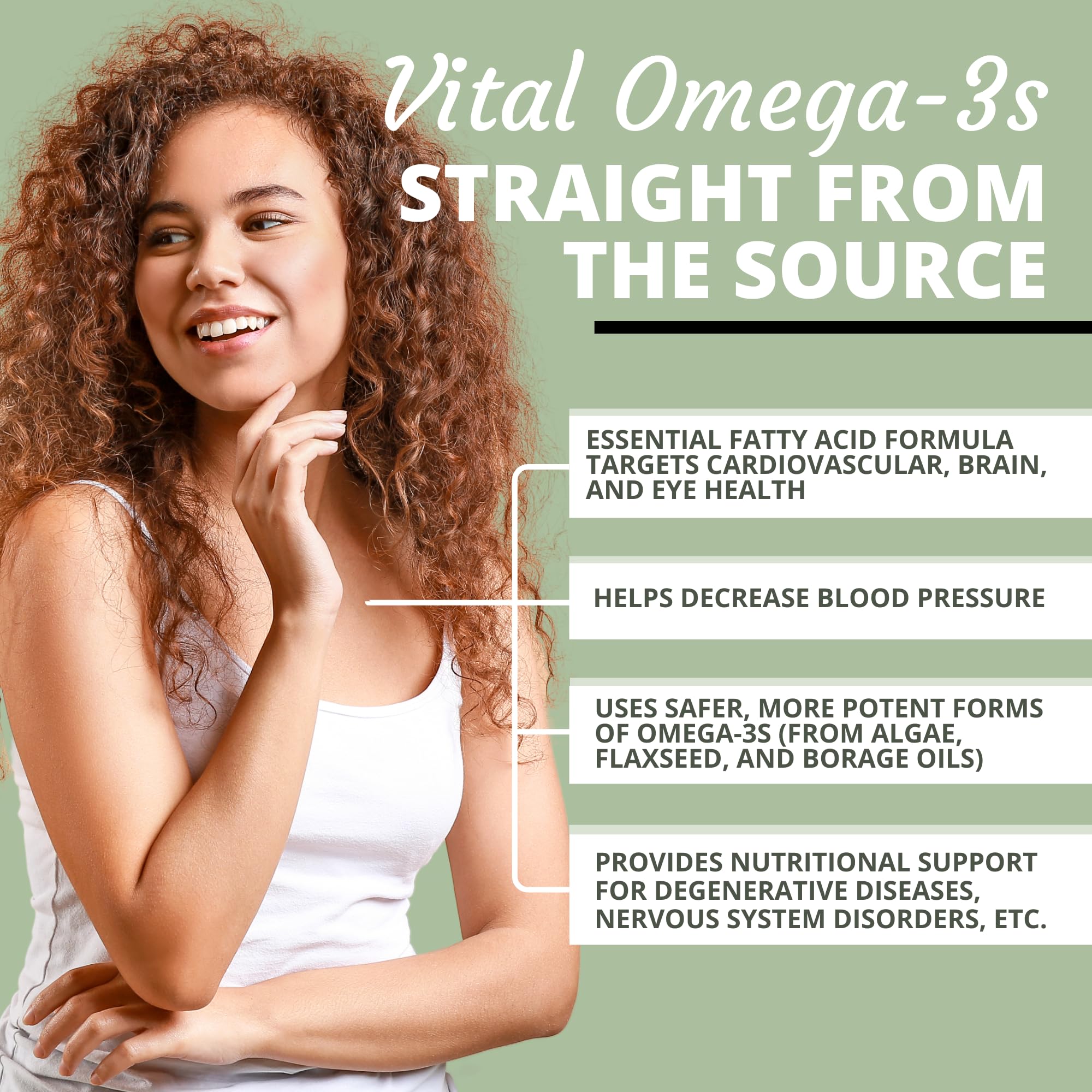 Optimal Health Systems EFA capsules arranged for convenient daily use