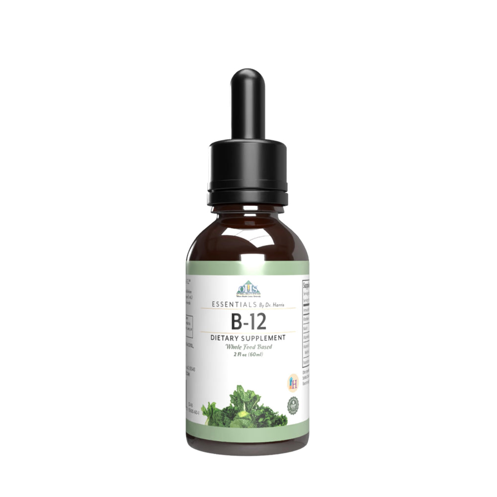 Optimal Health Systems Essential B-12 Drops bottle for easy energy support