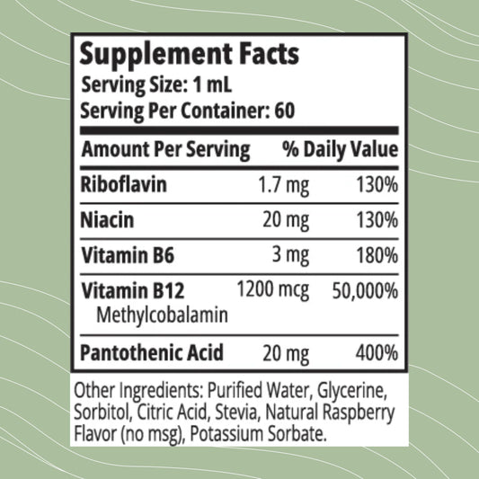 Optimal Health Systems Essential B-12 Drops dropper demonstrates simple, flexible dosing