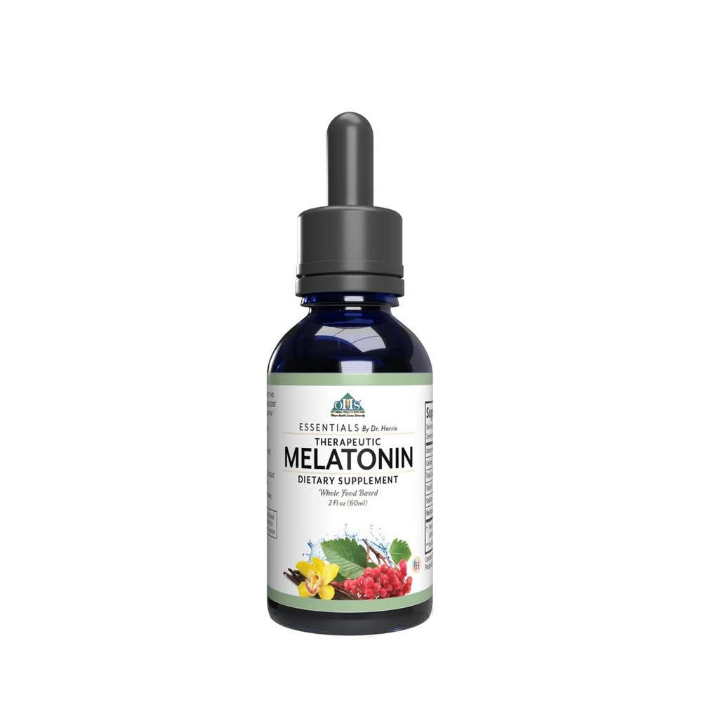Optimal Health Systems Essential Therapeutic Melatonin bottle pour supports calm sleep and healthier circadian rhythm