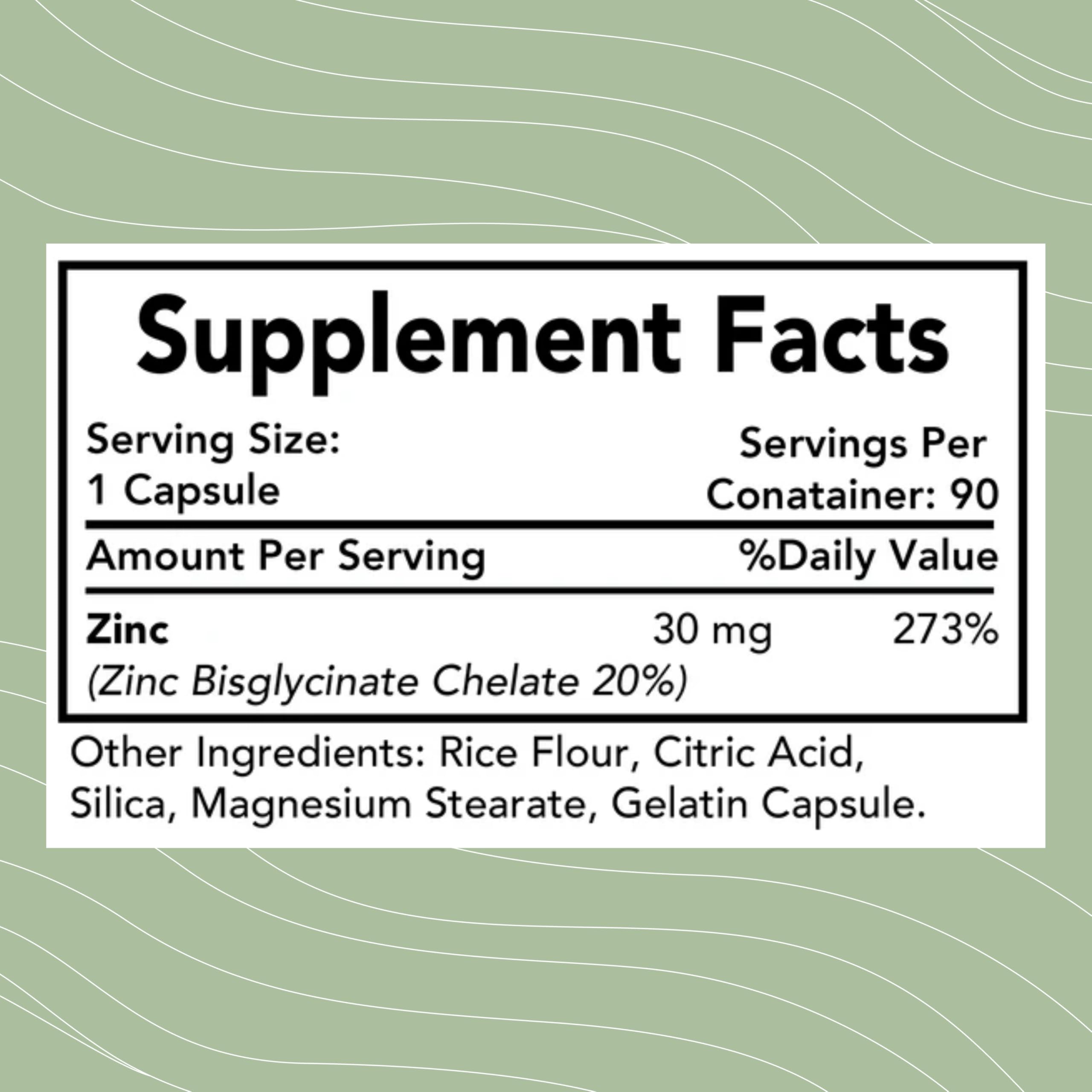Optimal Health Systems Essential Zinc capsules close-up for skin health and routine immune support