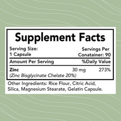 Optimal Health Systems Essential Zinc capsules close-up for skin health and routine immune support