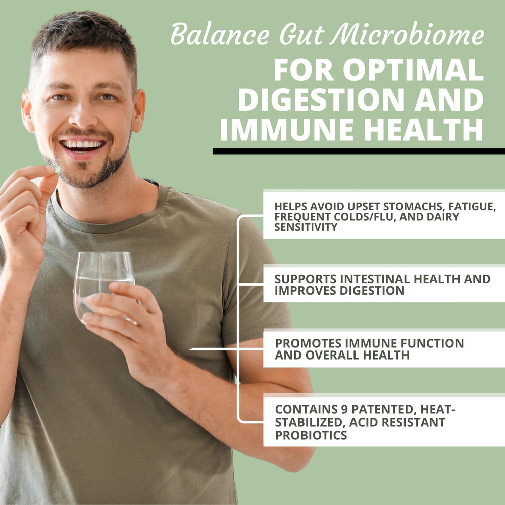 Optimal Health Systems Flora Plus capsules being poured for a simple daily routine.