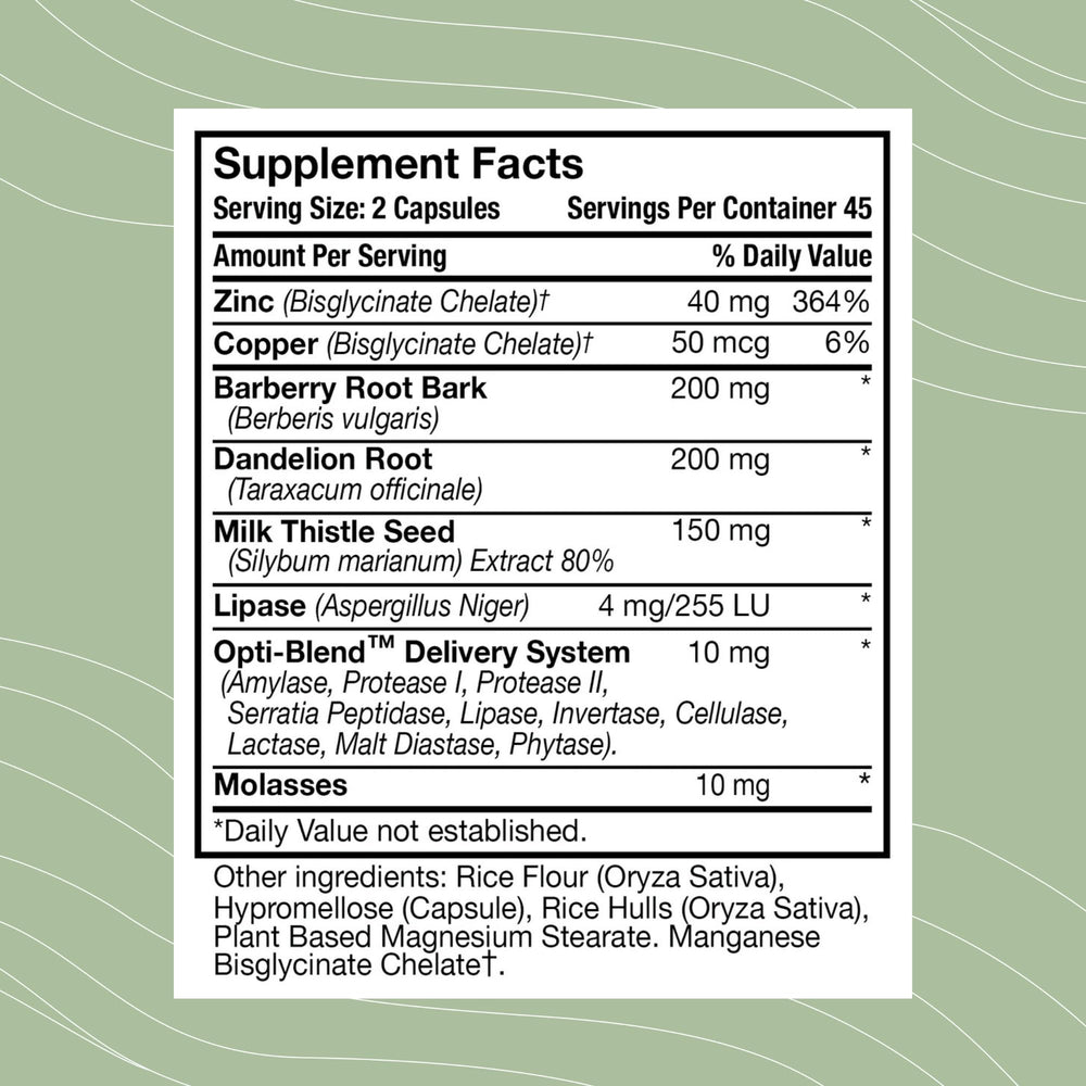 Optimal Health Systems Liver/Kidney detox ingredients milk thistle closeup highlighting antioxidant support