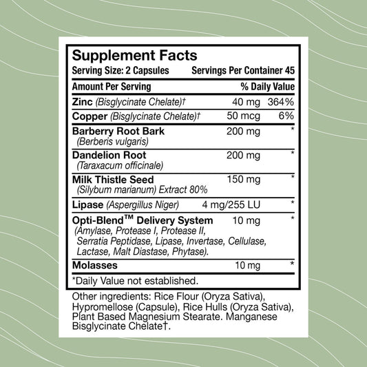 Optimal Health Systems Liver/Kidney detox ingredients milk thistle closeup highlighting antioxidant support
