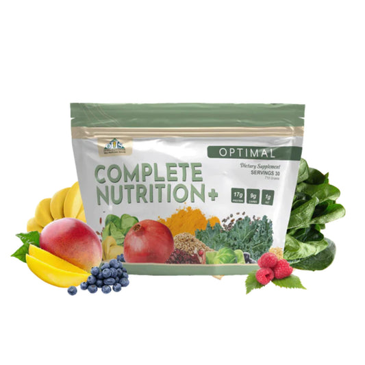 Optimal Health Systems Optimal Complete Nutrition Plus tub for convenient meal replacement and sustained energy