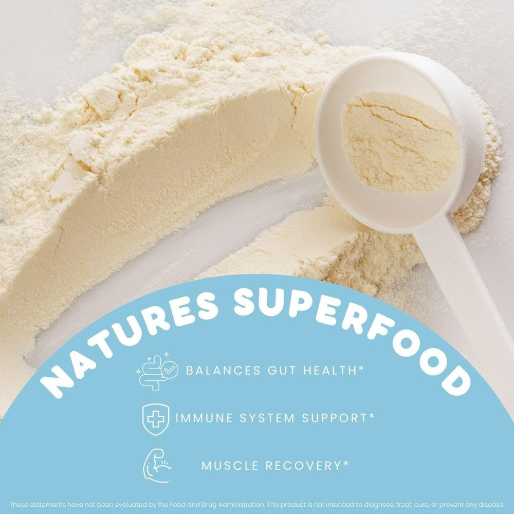 Optimal Prime MUUU colostrum close-up highlights premium quality and smooth texture.