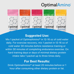 OptimalAmino OTG stick packs travel case ready for gym or travel