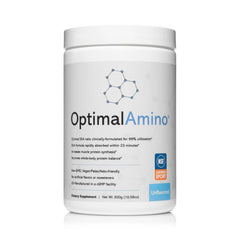 OptimalAmino unflavored DIY bottle ready for pre or post workout refueling.