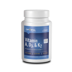OPTIMALHEALTH Vitamin ADK bottle close-up for balanced daily nutrition.