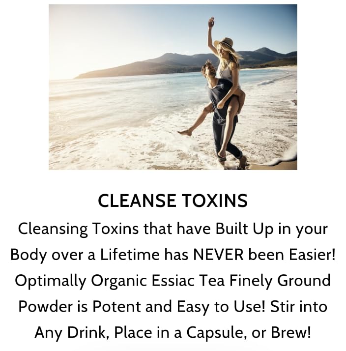 Pouring Optimally Organic ESSIAC Tea into a cup for a comforting sip.