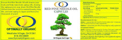 Optimally Organic Red Pine Needle Oil Caps manufactured in the USA by a small family business