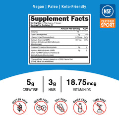 OptimalStack HMB tablets close-up emphasize muscle recovery potential