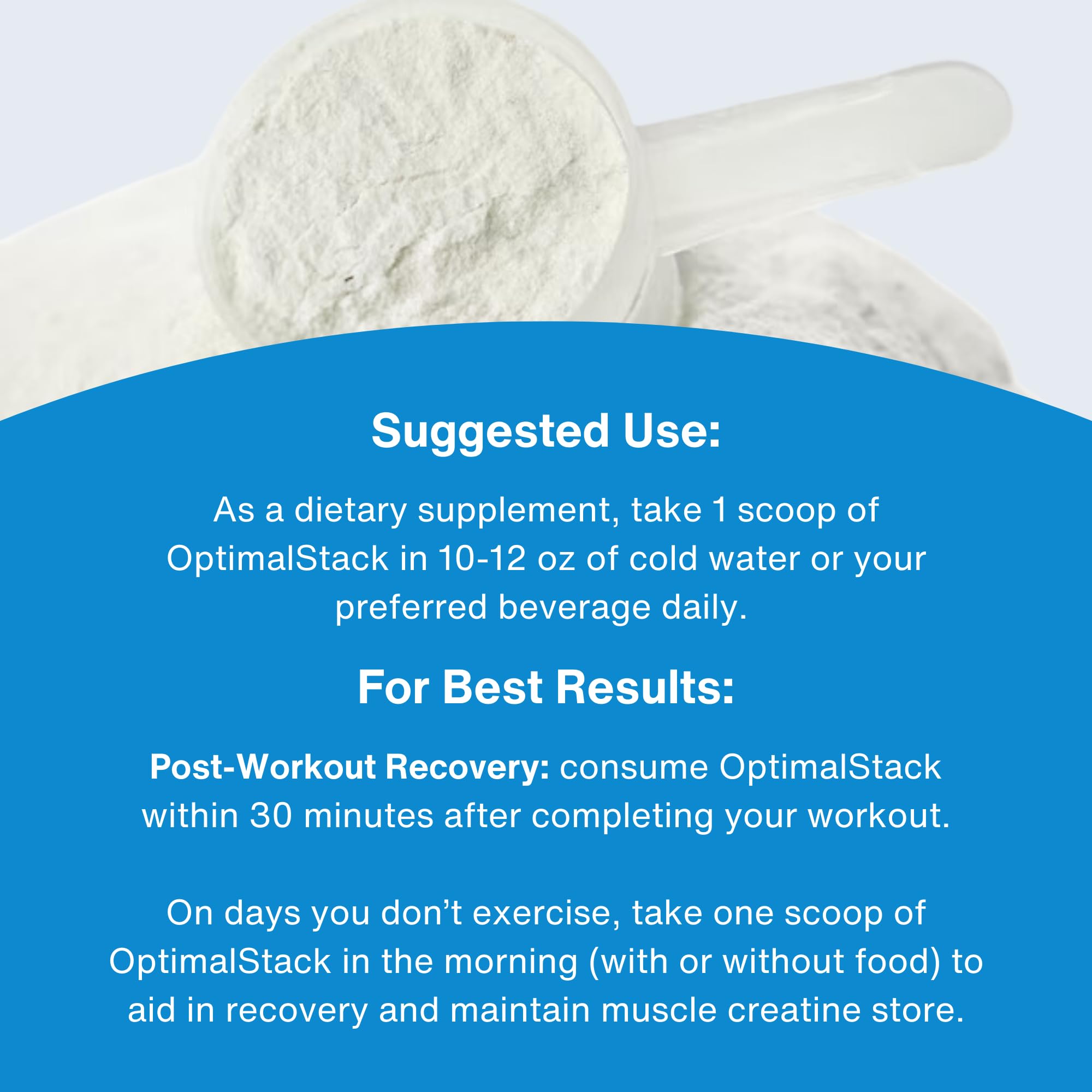 OptimalStack unflavored formula label highlights allergen-free option