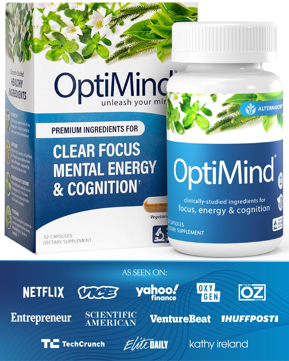 Optimind vitamins B1 and B12 listed for energy