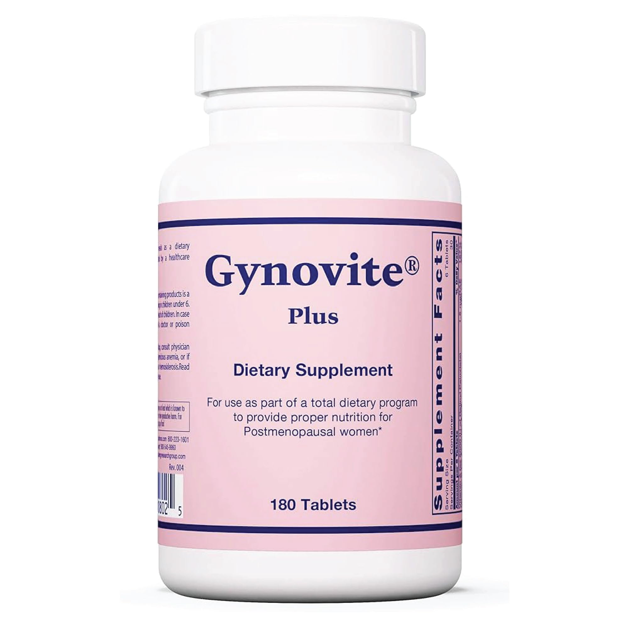 Optimox Gynovite bottle front view for postmenopause support.