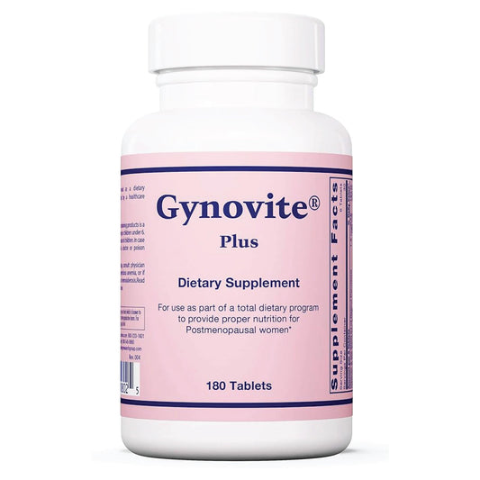Optimox Gynovite bottle front view for postmenopause support.