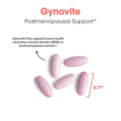 Optimox Gynovite iron and magnesium blend visual with minerals.