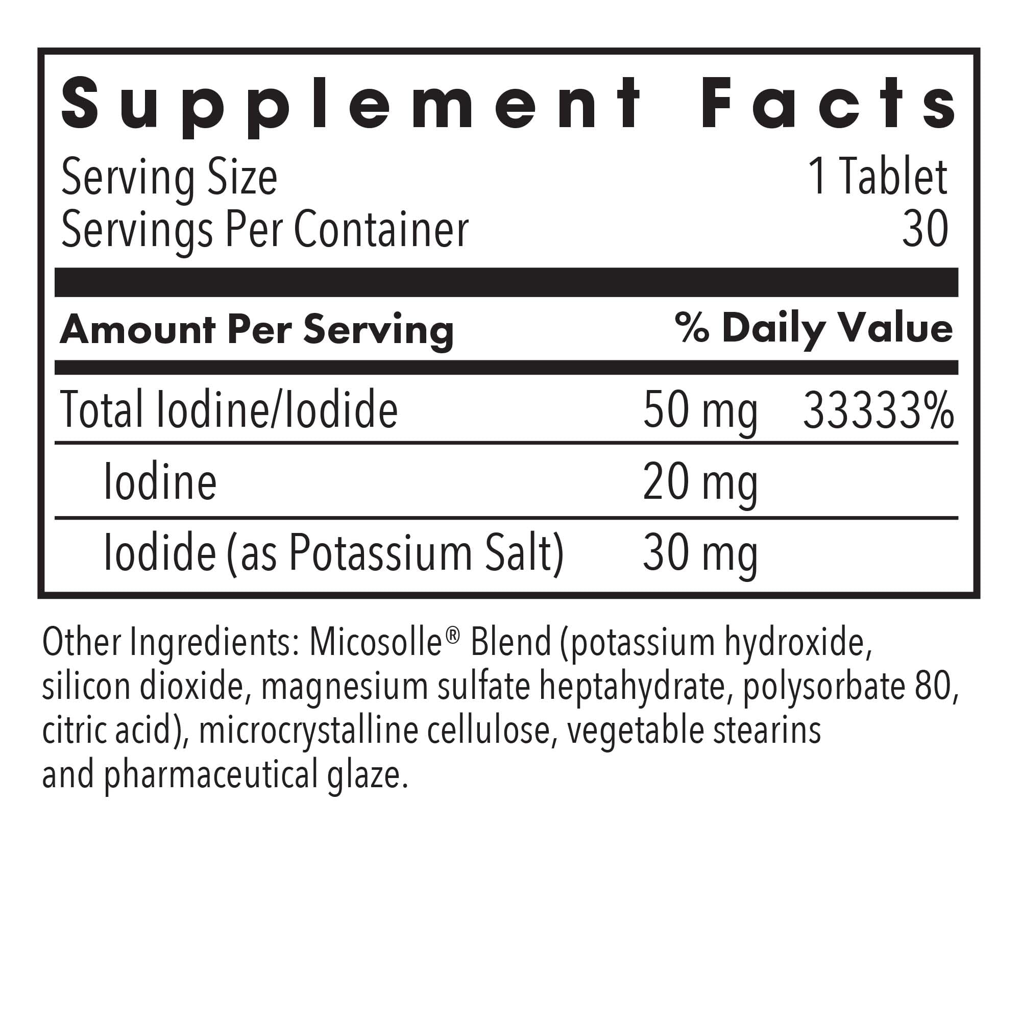 Optimox Iodoral 50 mg packaging showing clear labeling for informed use