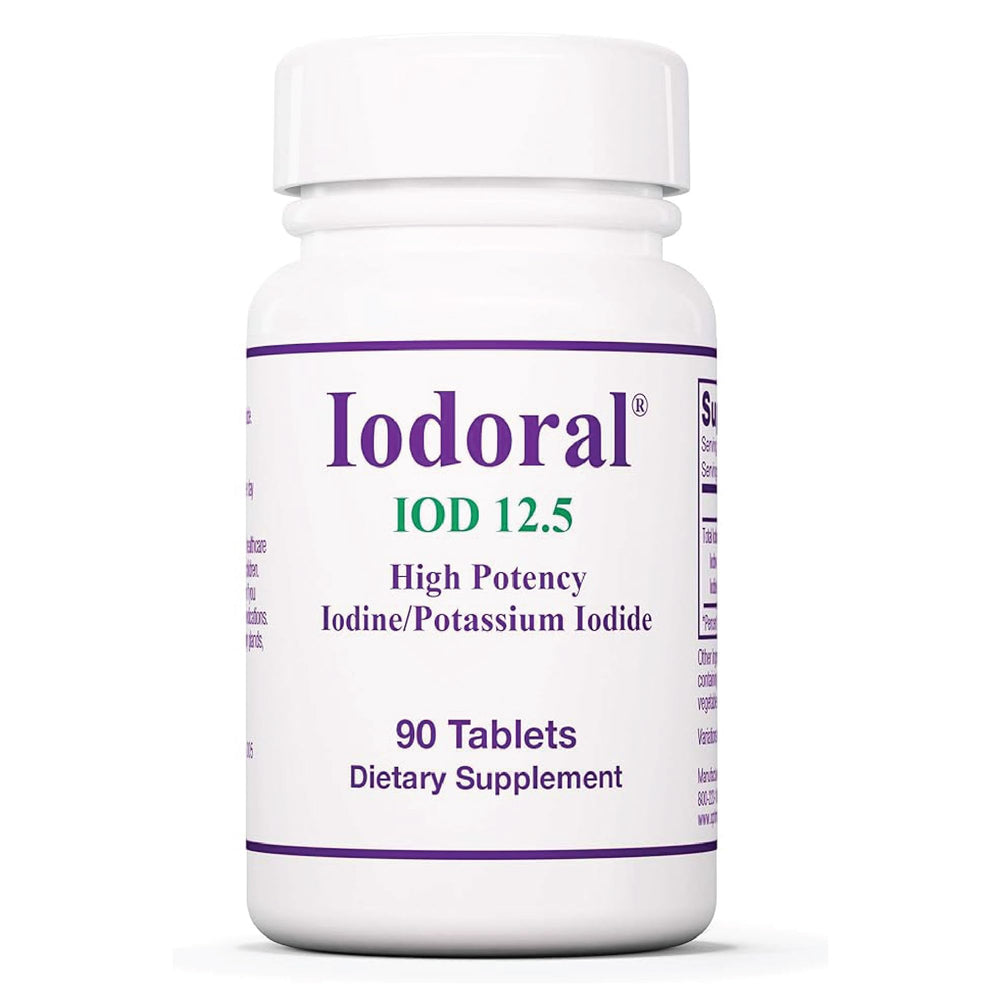 Optimox Iodoral bottle front showing high-potency iodine supplement for thyroid support.