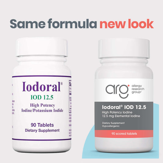 Closeup of Optimox Iodoral tablets highlighting daily mineral input.
