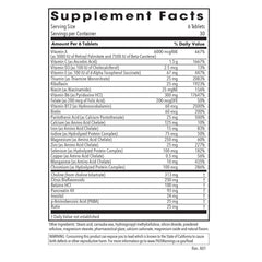 Optimox Optivite PMS bottle label close-up, featuring vitamin B6 and iron
