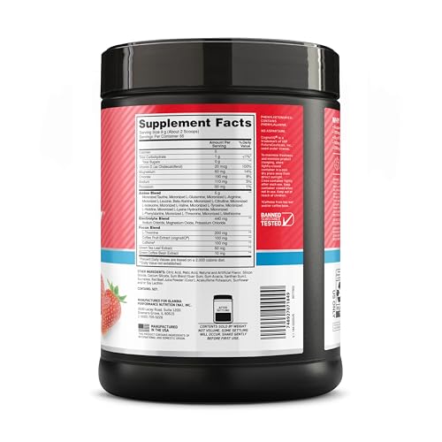 Optimum Nutrition Amino Energy Strawberry Burst ready mix highlighting zero sugar