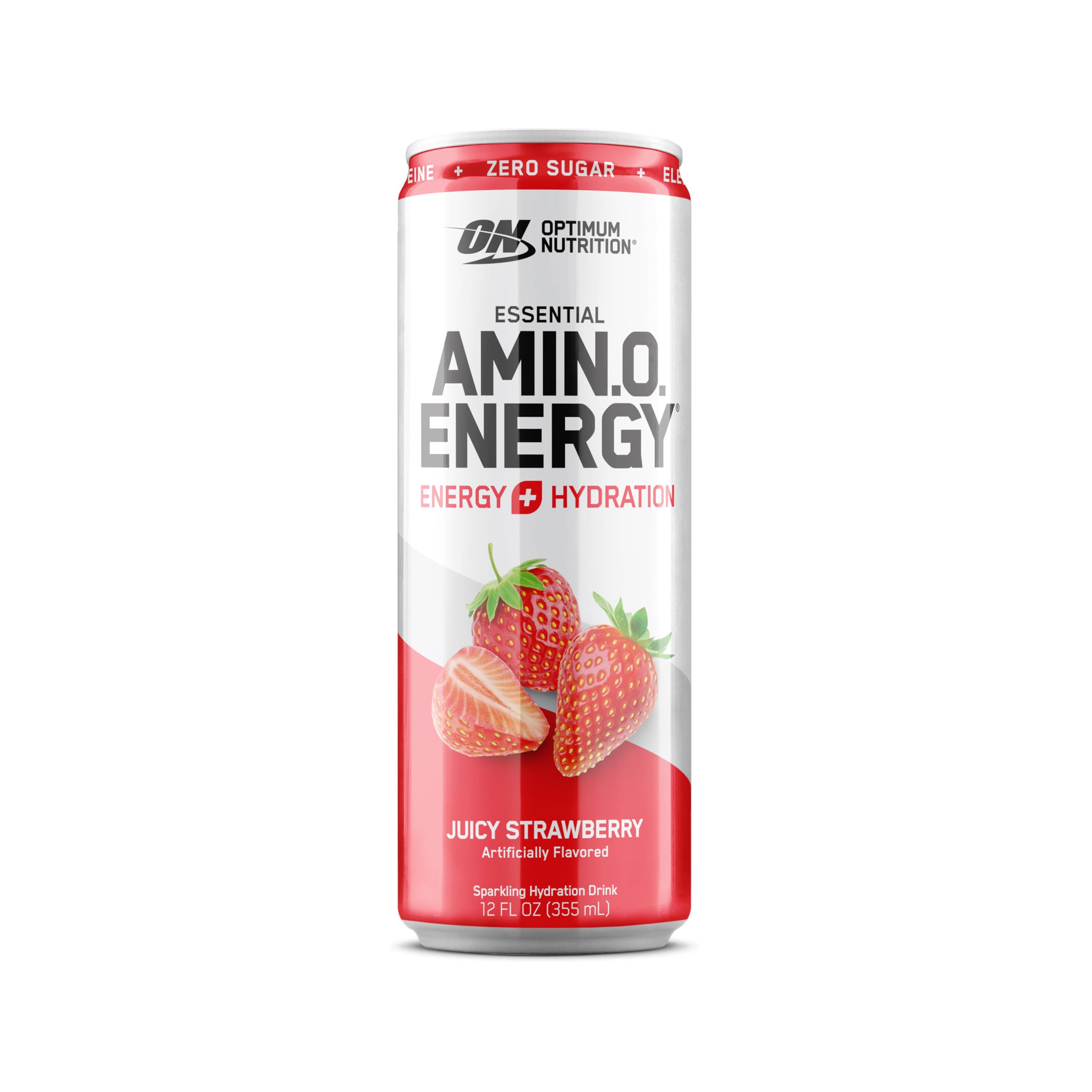 Optimum Nutrition AMIN.O Energy bottle in backpack for travel-friendly hydration.