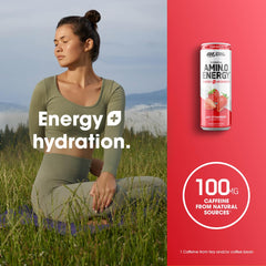 Optimum Nutrition AMIN.O Energy can on counter demonstrates quick energy.