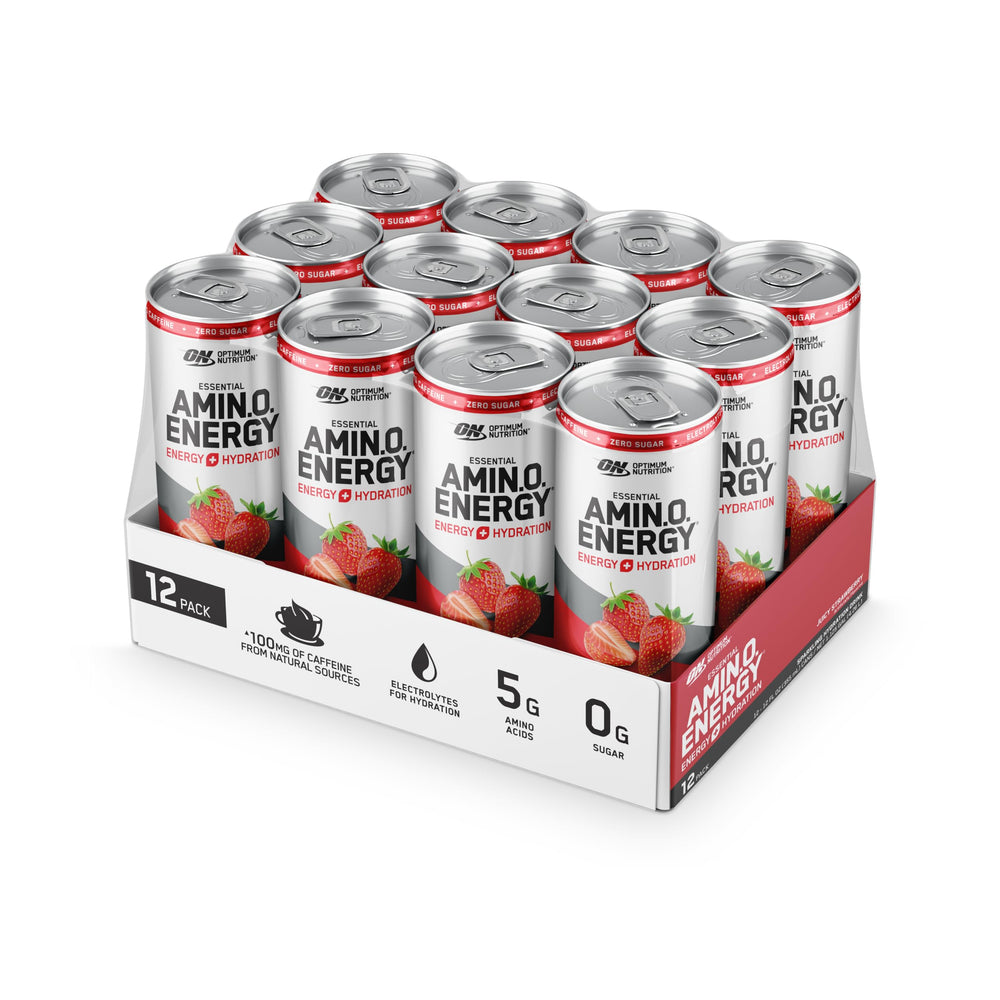 Optimum Nutrition AMIN.O Energy mug with straw for daily use.