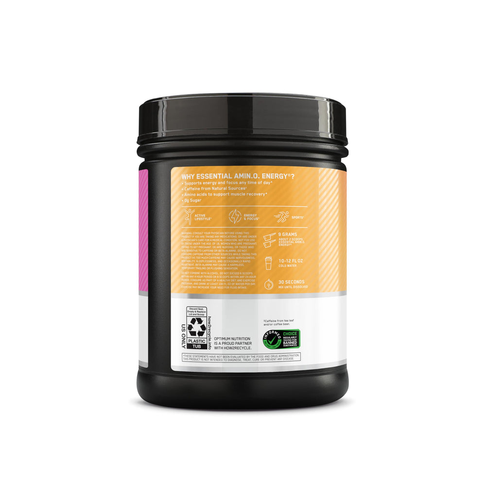 Optimum Nutrition Amino Energy daily-use drink in glass emphasizing versatility