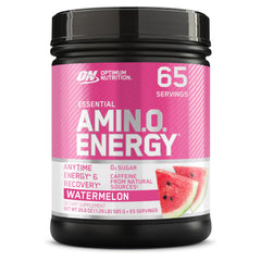 Optimum Nutrition Amino Energy Watermelon label shows keto-friendly energy for workouts