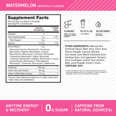 Optimum Nutrition Amino Energy Watermelon powder dissolving in water supports amino activity