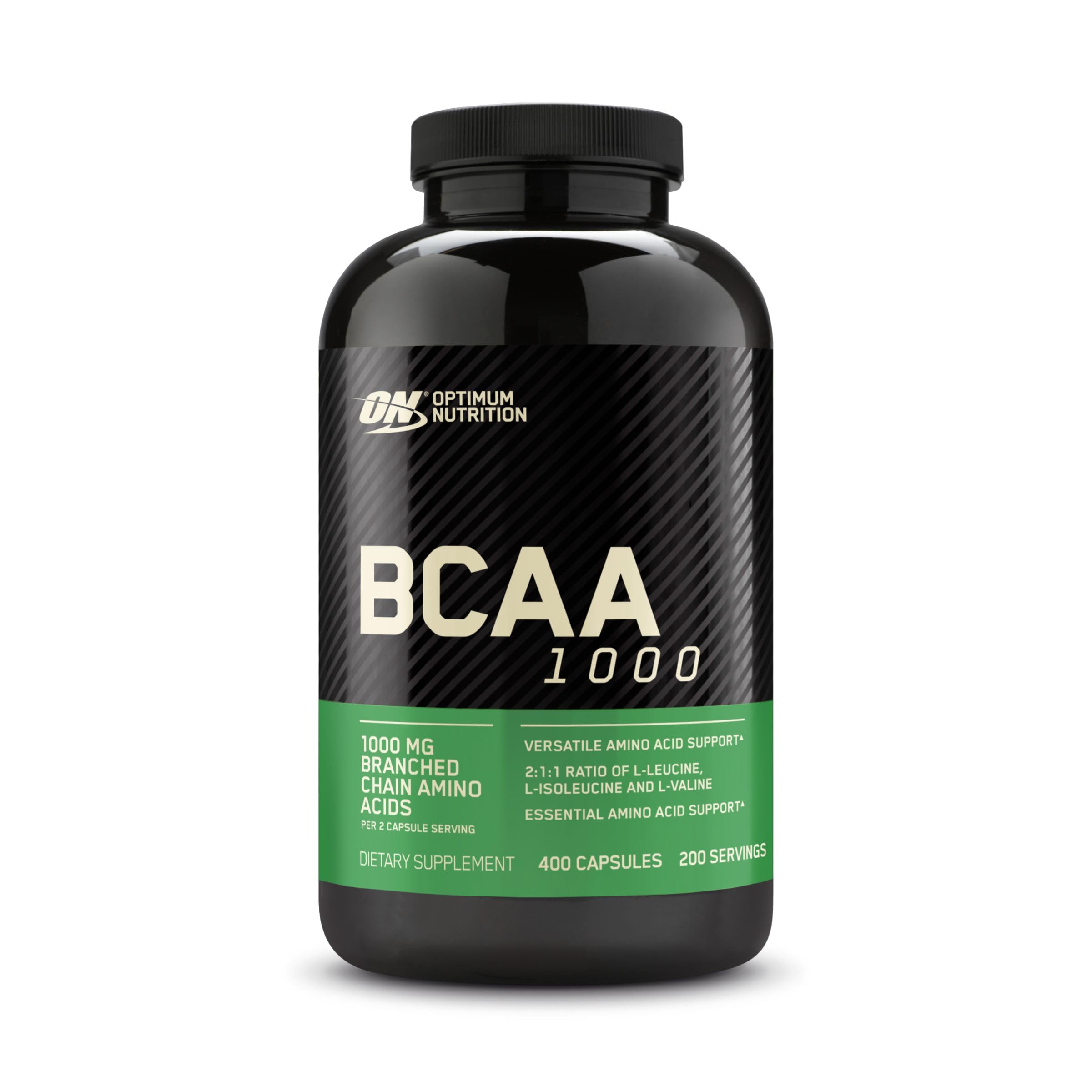 Optimum Nutrition BCAA capsules bottle front for daily amino acid support