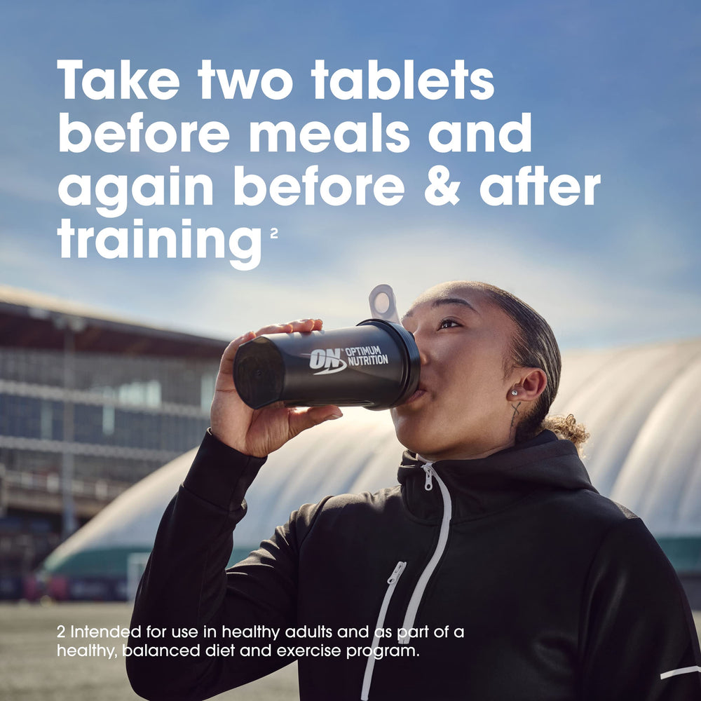 Optimum Nutrition BCAA capsules in morning routine for easy intake