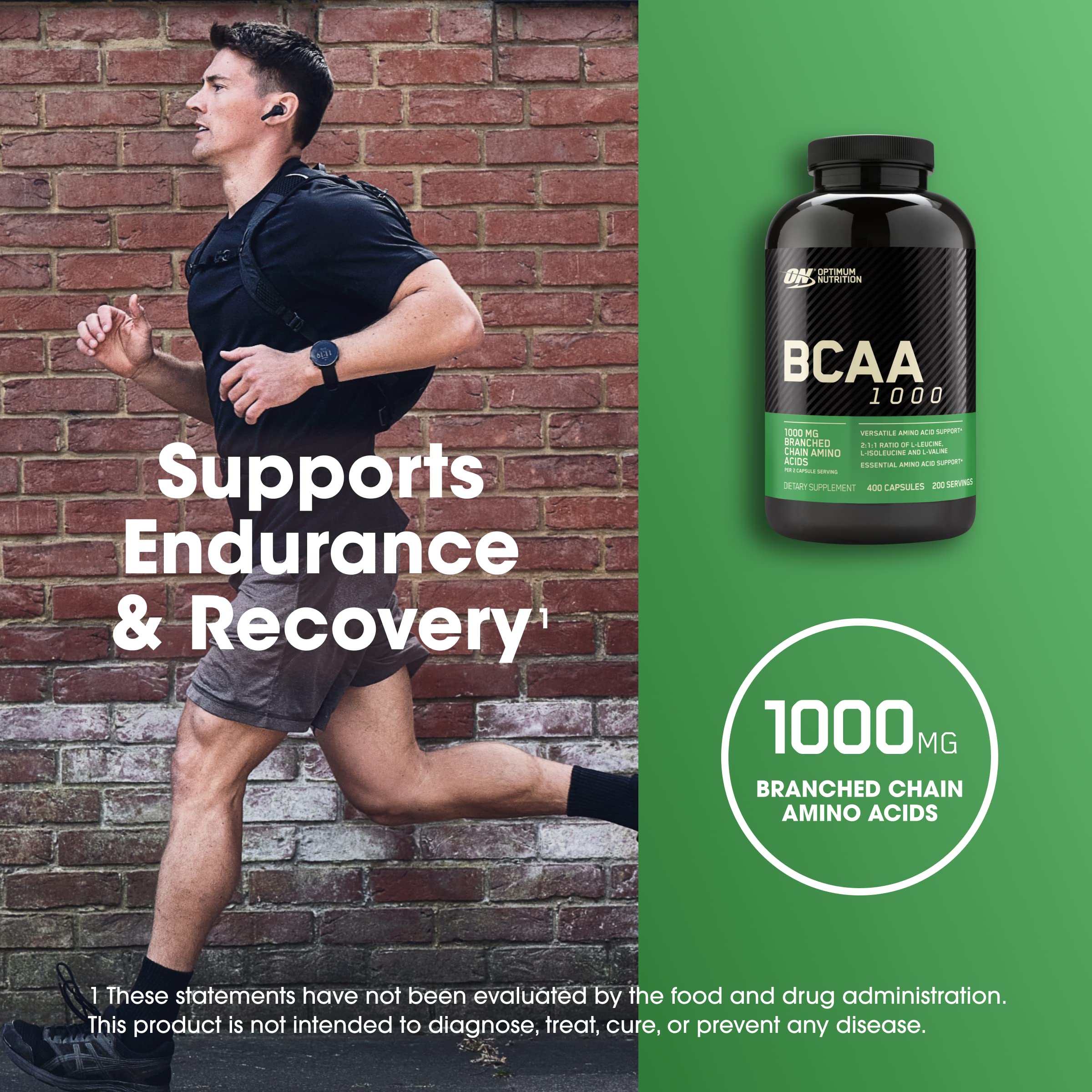 Optimum Nutrition BCAA capsules during training before session
