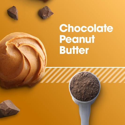 Optimum Nutrition Gold Standard Casein Chocolate Peanut Butter flavor: rich between-meal snack.