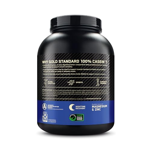 Optimum Nutrition Gold Standard Casein Post-Workout: supports recovery and fullness after sessions.