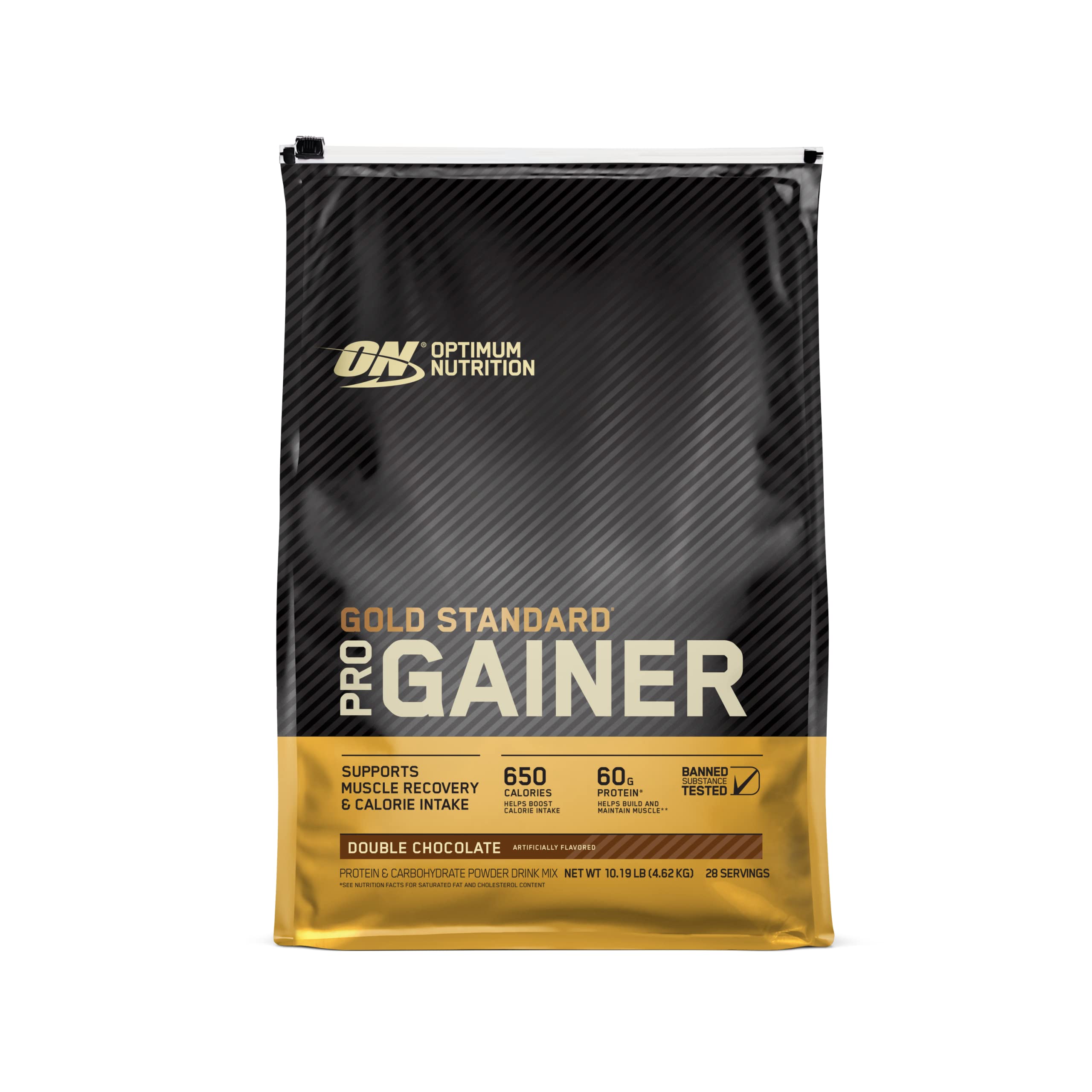 Optimum Nutrition Gold Standard Pro Gainer bottle for a calorie-dense shake supporting energy needs.