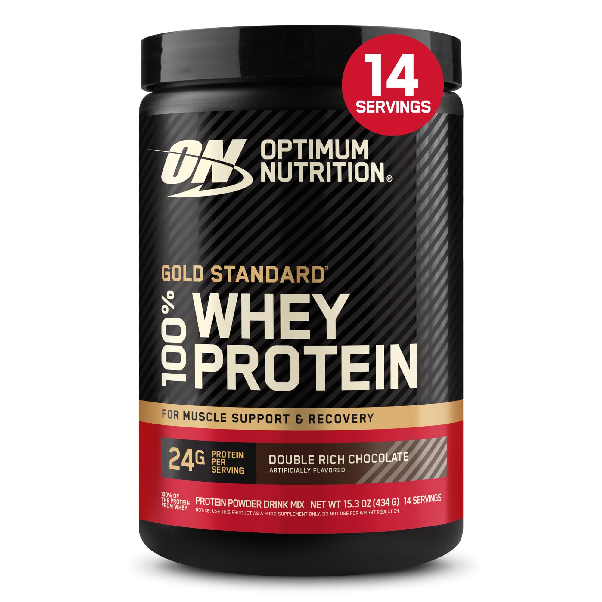 Optimum Nutrition Gold Standard whey bottle for on-the-go protein fueling.