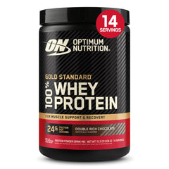 Optimum Nutrition Gold Standard whey bottle for on-the-go protein fueling.