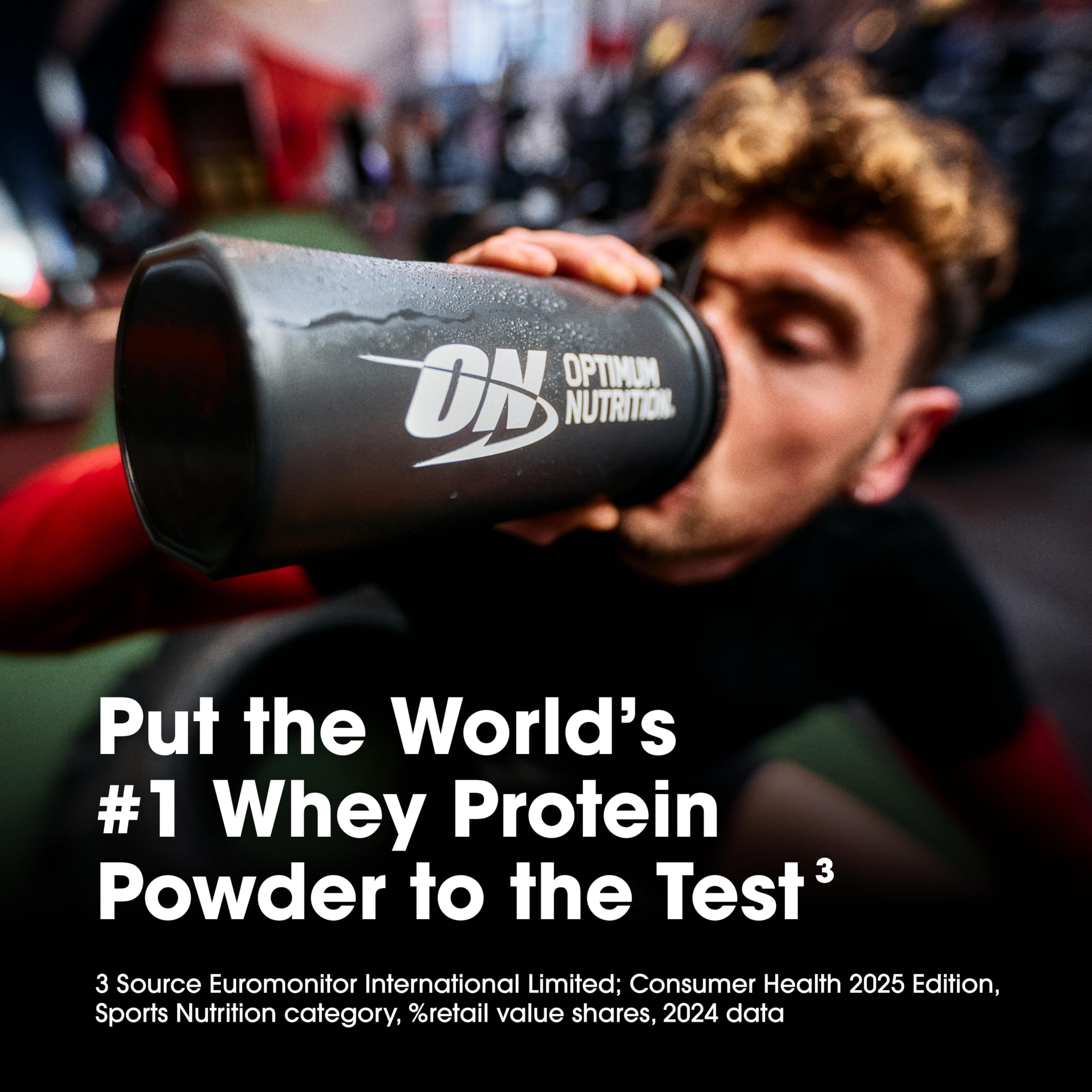 Optimum Nutrition Gold Standard whey ingredients panel showing whey protein isolate.