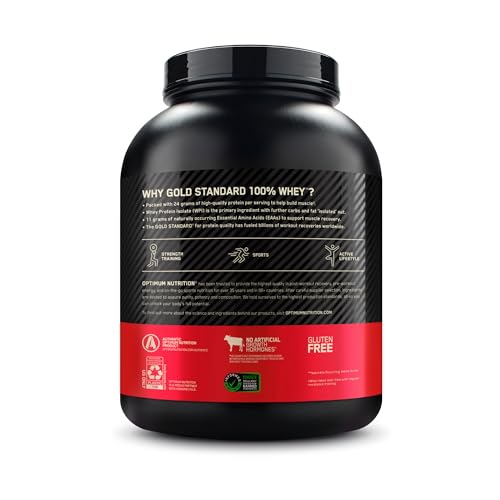 Optimum Nutrition Gold Standard Whey used in a post-workout routine for recovery.