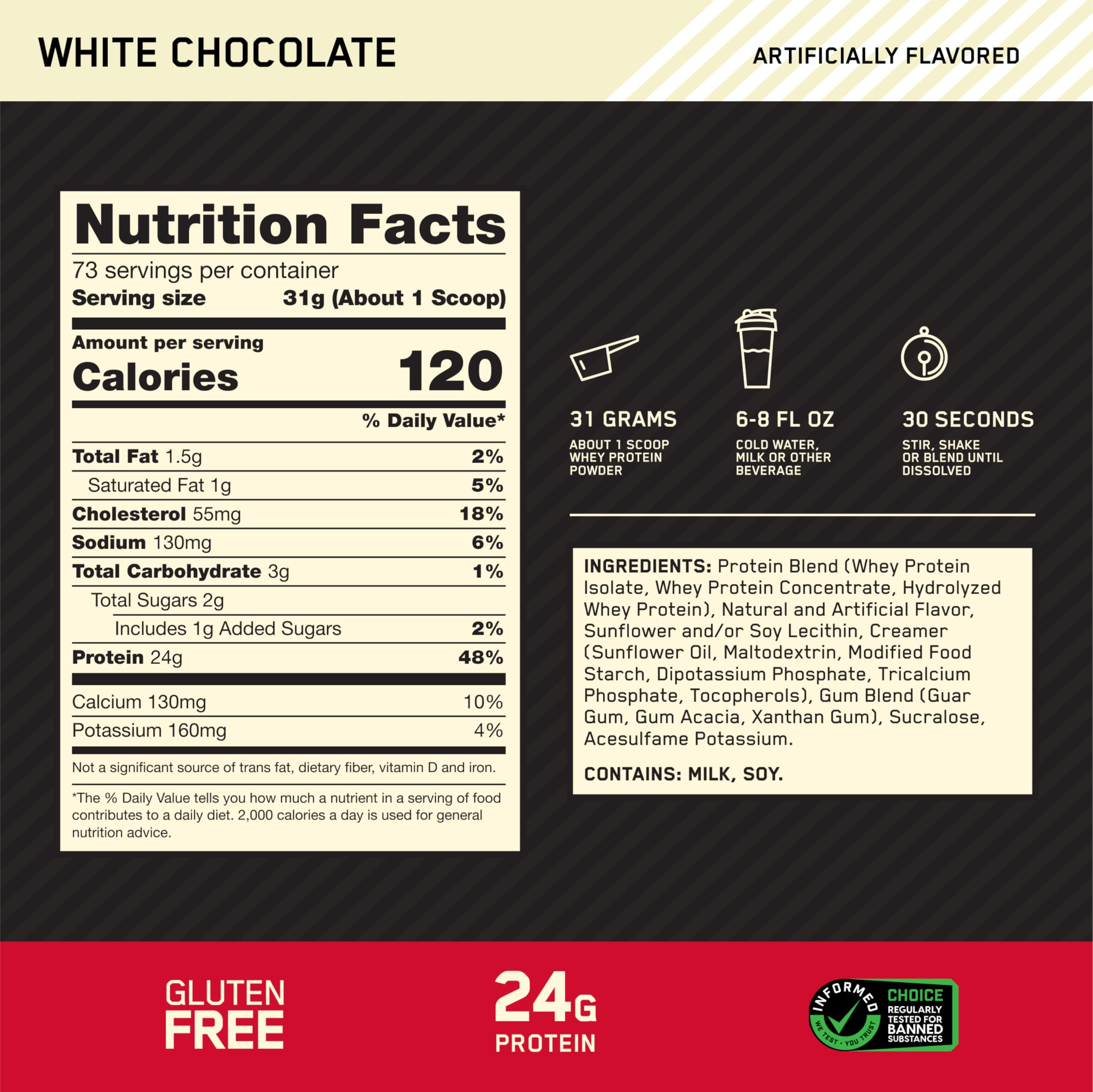 Optimum Nutrition Gold Standard Whey shaker ready for a quick post-workout shake
